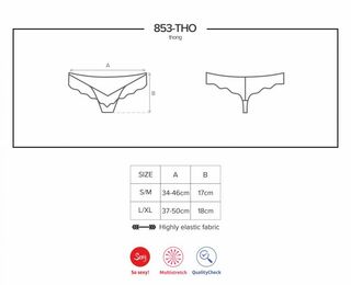 Трусики Obsessive 853-THO-2 thong white L/XL