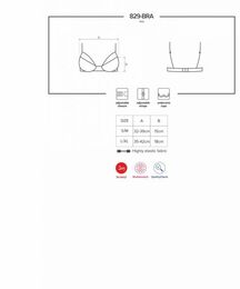 Бюстгальтер Obsessive 829-BRA-3 bra S/M