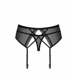 Пояс со стрингами Obsessive 855-GAR-1 garter belt & thong L/XL