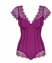 Боди Obsessive Moketta teddy purple S/M