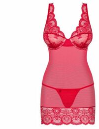 Боди 853-CHE-3 chemise thong red S/M