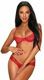 Комплект Obsessive ALABASTRA 2-PCS SET RED S/M