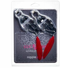 Зажимы на соски Nipple play кабалы перышки Red