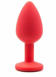 Анальная пробка Red Silicone Green, M