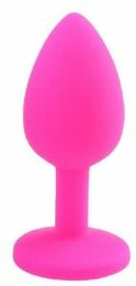 Анальная пробка Pink Silicone Light Pink, S