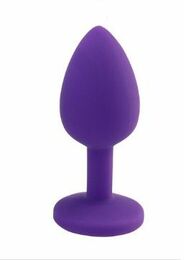 Анальная пробка Purple Silicone Light Violet, S