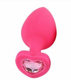 Анальная Pink Silicone Heart Light Pink,M