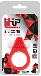 Эрекционное кольцо LIT-UP SILICONE STIMU RING 1, RED