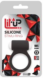 Эрекционное кольцо LIT-UP SILICONE STIMU RING 3, BLACK