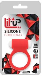 Эрекционное кольцо LIT-UP SILICONE STIMU RING 3, RED