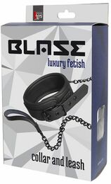 Ошейник с поводком BLAZE COLLAR AND CHAIN BLACK