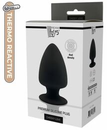 Термоактивная анальная пробка PREMIUM SILICONE PLUG L BLACK