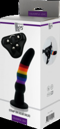 Страпон женский радужный COLOURFUL LOVE STRAP ON SOLID DILDO