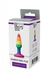 Анальная пробка DREAM TOYS COLOURFUL LOVE RAINBOW ANAL PLUG MINI