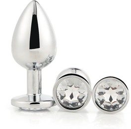 Набор анальных пробок Dream Toys GLEAMING LOVE SILVER PLUG SET