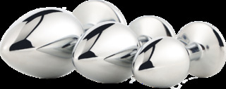 Набор анальных пробок Dream Toys GLEAMING LOVE SILVER PLUG SET