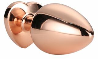 DT21789 Анальная пробка с сердцем GLEAMING LOVE ROSE GOLD PLUG SMALL