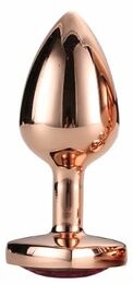 DT21791 Анальная пробка с сердцем GLEAMING LOVE ROSE GOLD PLUG LARGE