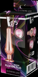 DT21827 Анальная пробка конической формы Dream Toys GLEAMING LOVE ROSE GOLD PLEASURE PLUG M