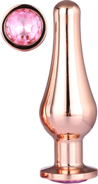 DT21828 Анальная пробка конической формы Dream Toys GLEAMING LOVE ROSE GOLD PLEASURE PLUG L