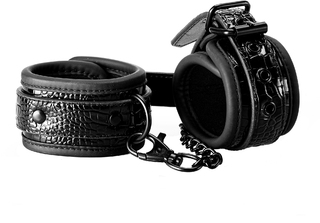 Наручники BLAZE LUXURY HANDCUFF CROCO BLACK