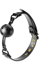 Кляп 4,7 см BLAZE LUXURY BALL GAG CROCO BLACK