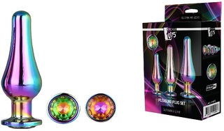 DT21873 Набор анальных пробок конической формы Dream Toys GLEAMING LOVE PLEASURE SET MULTICOLOUR