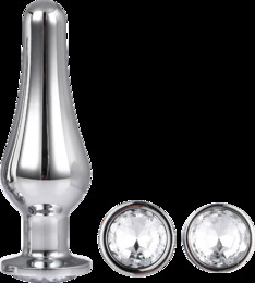 DT21874 Набор анальных пробок конической формы Dream Toys GLEAMING LOVE PLEASURE SET SILVER