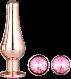 DT21875 Набор анальных пробок конической формы Dream Toys GLEAMING LOVE PLEASURE SET ROSE GOLD