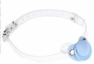 Кляп-соска Silicone Strap, Blue