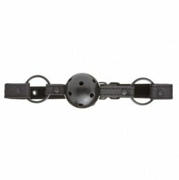 F61406 Кляп из экокожи Loveshop BREATHABLE BALL GAG BLACK