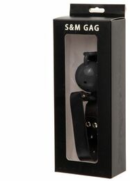 F61432 Кляп из силикона на цепочке Loveshop Latex BREATHABLE BALL GAG BLACK