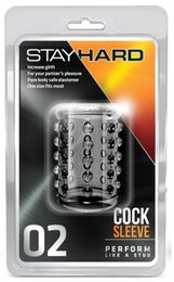 Насадка STAY HARD - COCK SLEEVE 02, CLEAR