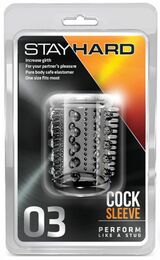 Насадка STAY HARD - COCK SLEEVE 03, CLEAR