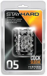 Насадка STAY HARD - COCK SLEEVE 05, CLEAR