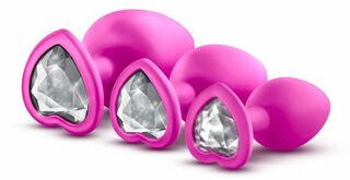 Набор анальных пробок LUXE BLING PLUGS TRAINING KIT PINK