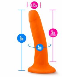 Фаллоимитатор NEO 6INCH DUAL DENSITY COCK NEON ORANGE