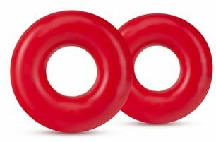 Набор эрекционных колец STAY HARD DONUT RINGS OVERSIZED RED