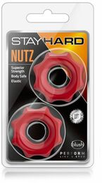 Набор эрекционных колец STAY HARD NUTZ RED