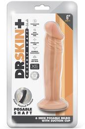 Гибкий фаллоимитатор Blush DR. SKIN PLUS 6 INCH POSABLE DILDO VANILLA