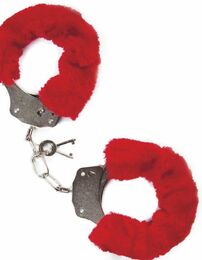 T370124 Наручники с мехом MAI No.38 METAL FURRY HANDCUFFS RED