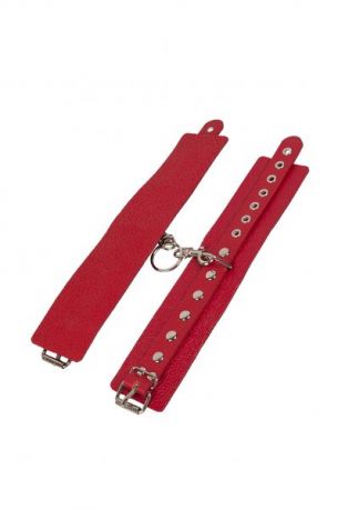 Наручники Leather Restraints Hand Cuffs, Red