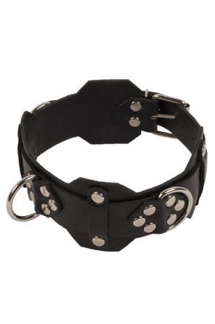 Ошейник VIP Leather Collar, Black