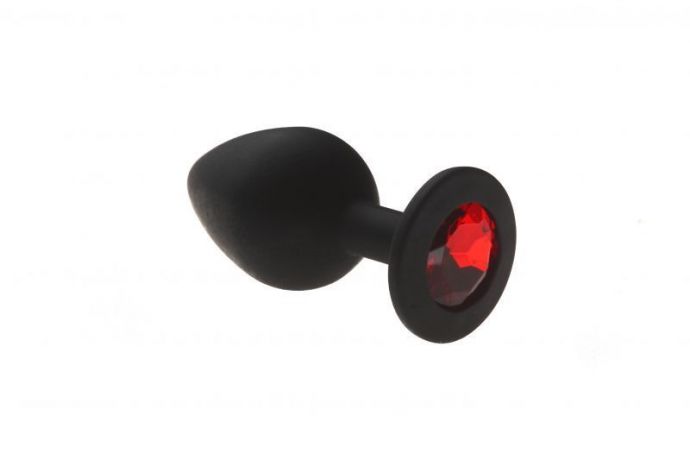 Анальная пробка, Black Silicone Ruby, M