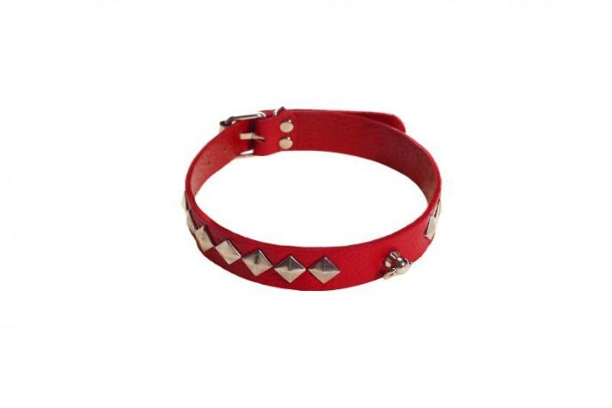 Ошейник SUB leather Choker, Red