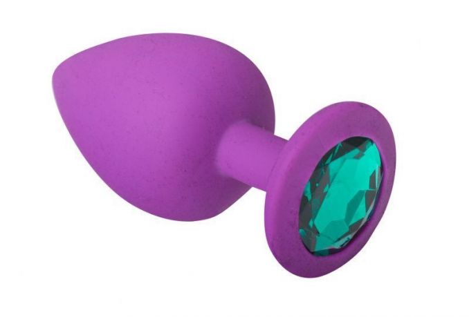 Анальная пробка, Purple Silicone Emerald, M