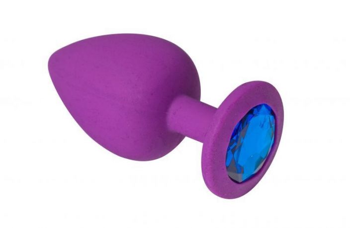 Анальная пробка, Purple Silicone Sapphire, M