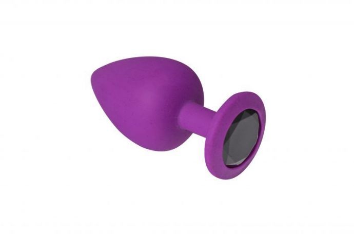 Анальная пробка, Purple Silicone Black Diamond, S