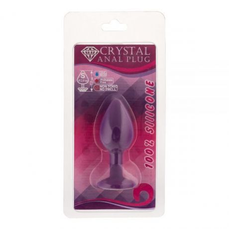 Анальная пробка, Purple Silicone Diamond, S