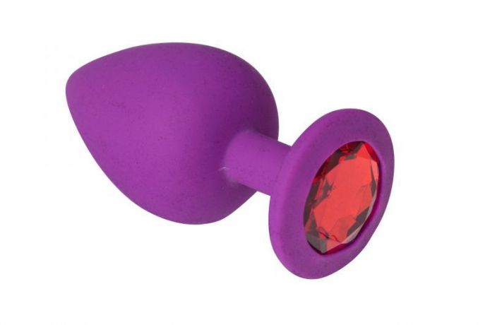 Анальная пробка, Purple Silicone Ruby, M